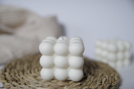 🕯 Vela Bubble Artesanal de Cera de Soja — Diseño Único y Decorativo