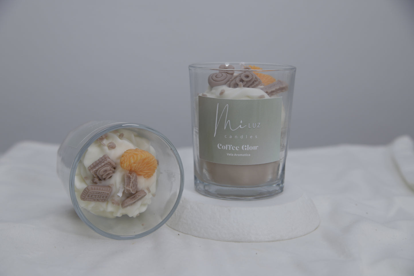 Vela "Café Cremoso con Naranja" – Aroma intenso y acabado artesanal