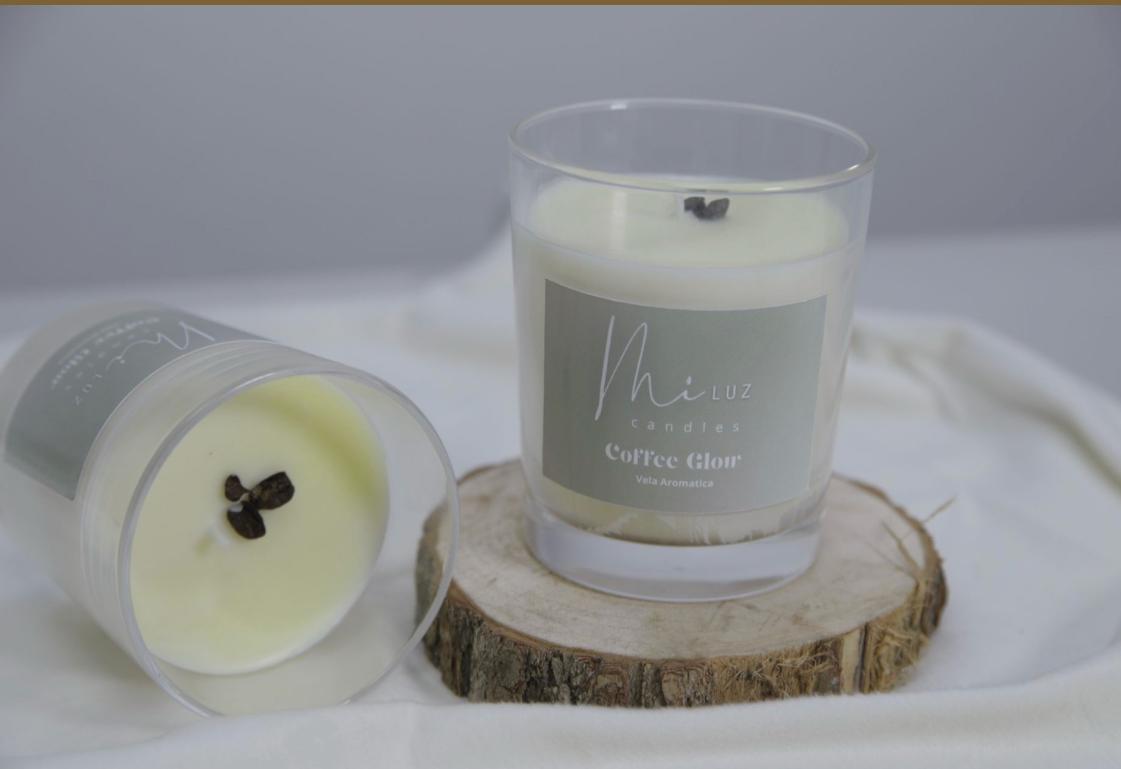 Coffee Glour – Vela artesanal en vaso de cristal